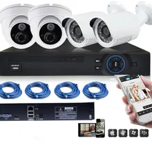 4ch NVR 720 p POE Системы 0utdoor 1MP POE IP Камера hd-рекордер 4ch HDMI P2P POE IP CCTV NVR безопасности камера видеонаблюдения