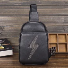 Men's Crossbody Bag Chest Bag 2019 New Fashion Designer Men Messenger bag Cow Leather Shoulder Bags Men Package Back Pack Travel leather crossbody bags dual use men chest bag casual messenger bag fashion men shoulder travel bag anti theft back pack