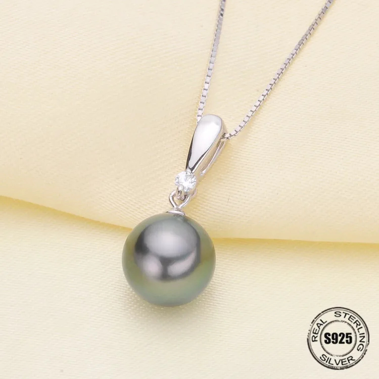 

Pearl Pendant Connector S925 sterling silver Blank Tray Fit Half Hole Round Beads DIY Jewelry Making Findings Accessories