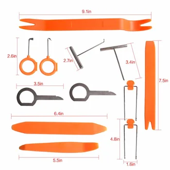 

PDR Tools DIY 12pcs Universal Panel Removal Open Pry Tools Car Stereo Installation Kit Car Dash Door Radio Trim Panel Tool