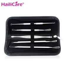 New Arrival 5pcs Face Care Skin Remover Kit Blackhead Blemish Acne Pimple Extractor Stainless Needles Tool Kit Face Cleanser