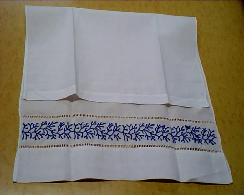 

Set of 12 Home Garden Hand Towels Linen Hemstitched Tea Towel 14X22"-inch Cleaning Cloth Guest Hand Dish Kitchen Bathroom Towels