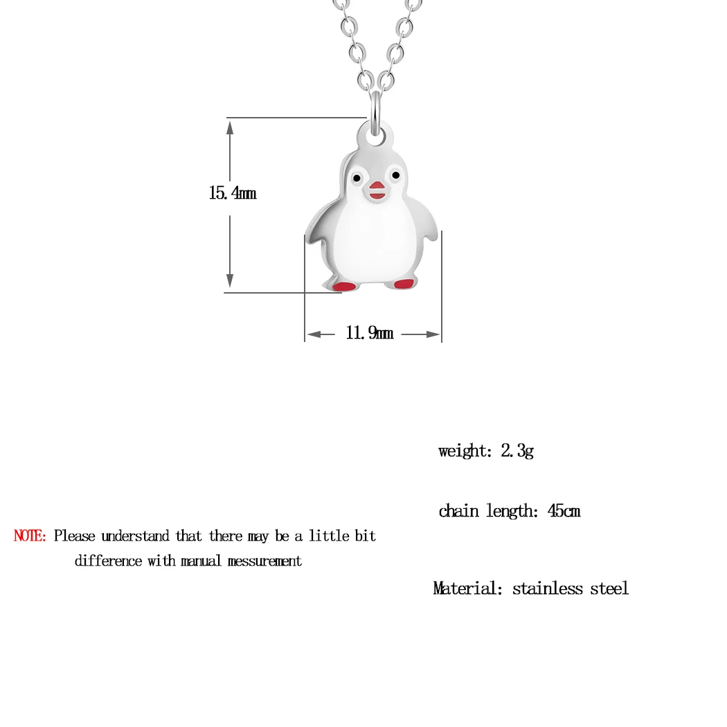 Cxwind, женское ожерелье с подвеской, пингвин, ожерелья в виде животных, подвески из нержавеющей стали, цепочка, ожерелье, ювелирное изделие для девочки, подарок, ожерелье