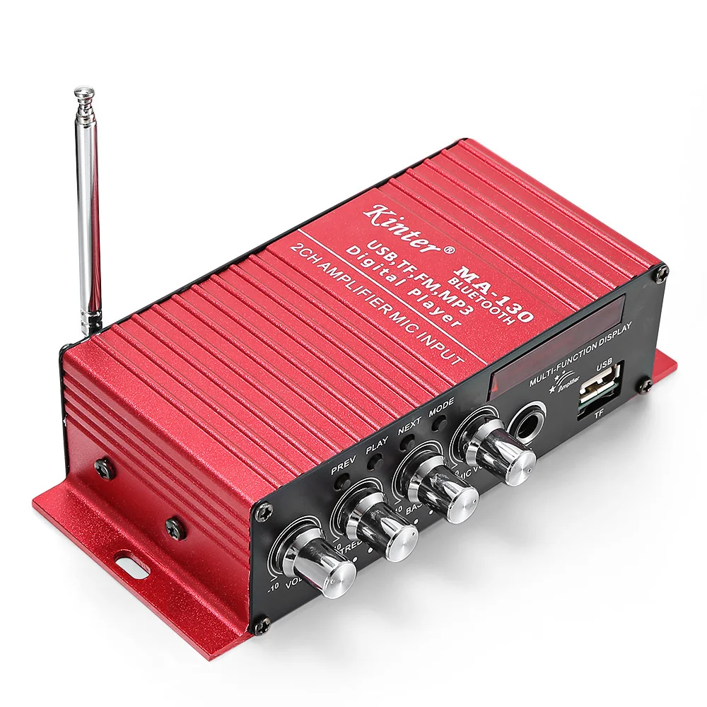 

MA 130 Mini 2CH Wireless Bluetooth Amplifier Stereo Car Audio Digital Power Amplifiers FM MP3 Player For Car Motorcycle