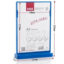 Uhoo двойной размер держатель знака этикетка Fram T настольная вывеска держатель для постера рамка для баннера подставка для рекламы поп