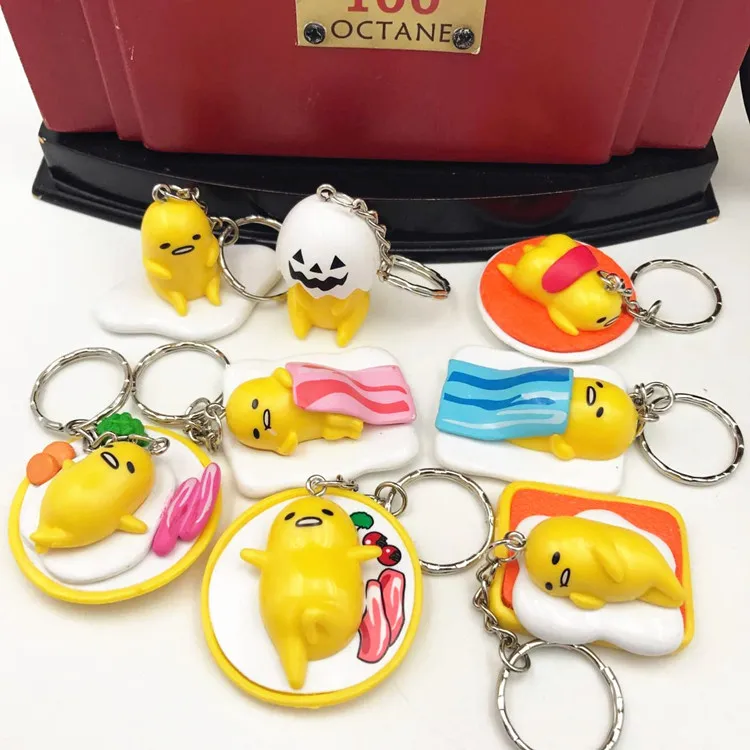 

Gudetama Keychain Keyring Lazy Egg PVC Figure Toys For Children Egg Keychain Action Figure PVC Model Toy