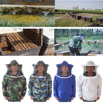 

Beekeeping Jacket Veil Anti-bee Protective Safety Clothing High Quality Smock Equipment Supplies Bee Keeping Hat Long Sleeve Top