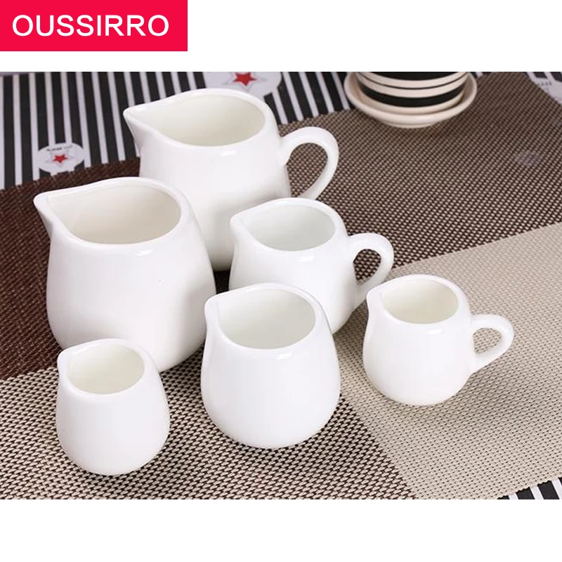 

1 PCS Hotel Supplies Pure White Ceramic No Milk Sauce Bucket