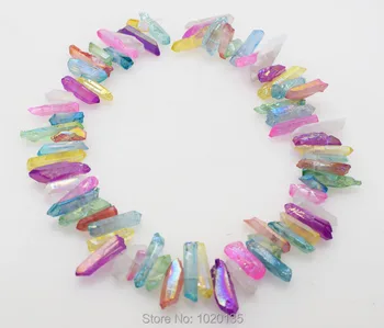 

quartz blurry branch multicolor 20-30MM loose beads nature 14inch for making jewelry necklace 14inch FPPJ wholesale