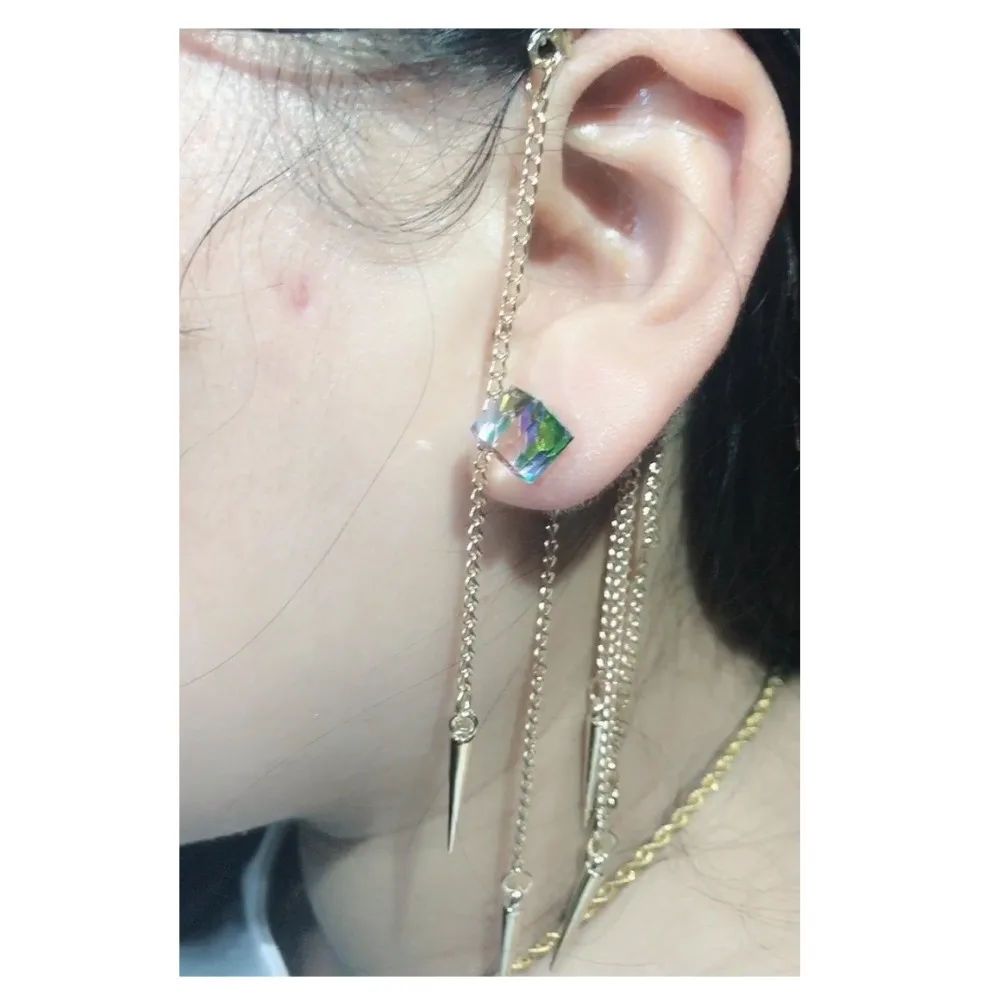 Long Tassel Ear Cuff Clip Earrings Without Pierced Bohemia Right