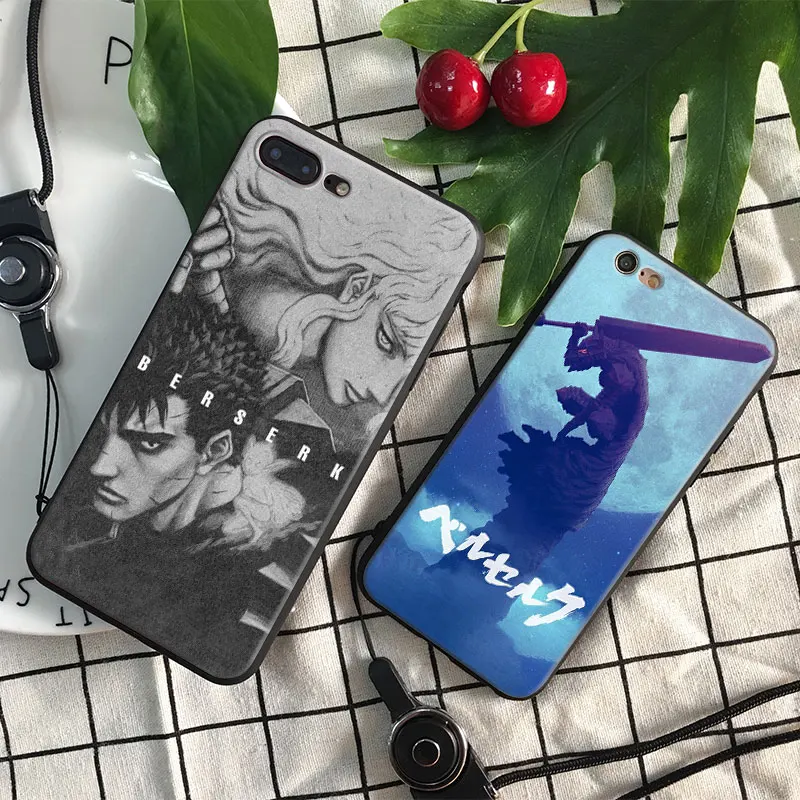 

Berserk Guts Anime Coque soft silicone TPU Phone Case cover Shell For Apple iPhone 5 5S SE 6 6S 6Plus 6sPlus 7 7Plus 8 8Plus X