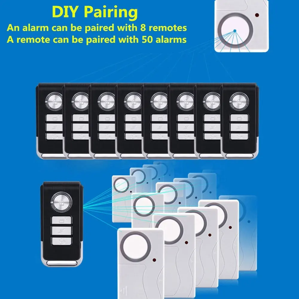 Puerta ventana entrada seguridad ABS inalámbrico Control remoto puerta Sensor alarma Host sistema de alarma de seguridad antirrobo hogar Kit de protección