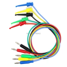 TL520 10 шт. высокое качество 16AWG1. 27mm2 гибкий силиконовый 4 мм unshrouded bananna штекер для тестирования зажим Тестовый Кабель