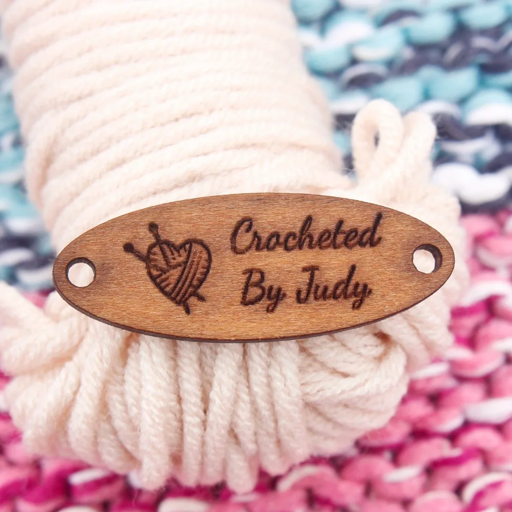 

Wood Labels|Custom Labels|Clothing Labels|Handmade, Knitting (WDBQ14)