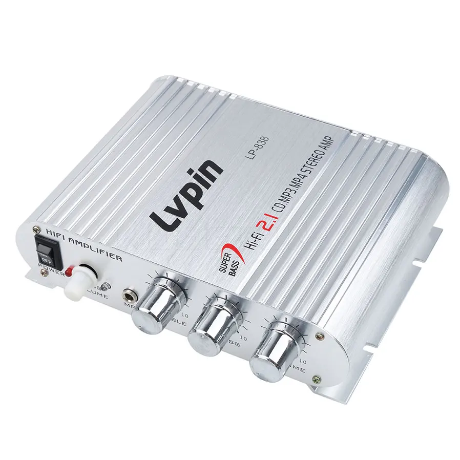 Автомобильный усилитель канала LP 838 Hi Fi 2 1 Lvpin стерео сабвуфер аудио басовый