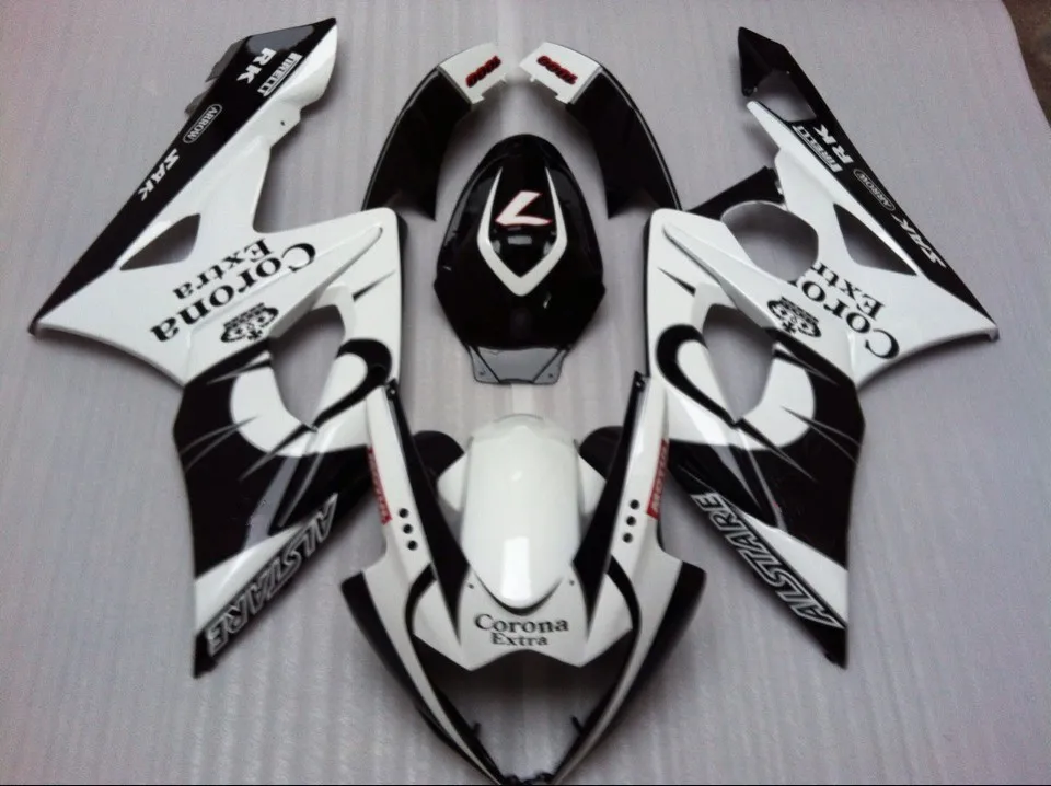 Комплект обтекателей под давлением для GSXR1000 K5 05 06 GSXR 1000 2005 2006 ABS пластиковый белый