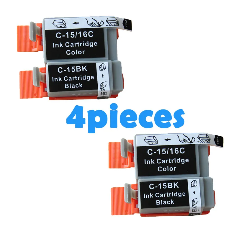 

4pcs Compatible Ink Cartridge BCI15 BCI16 BCI-15 BCI-16 BCI15 16 For Canon i70 i80 SELPHY DS700 DS810 PIXMA iP90 mini220 Printer