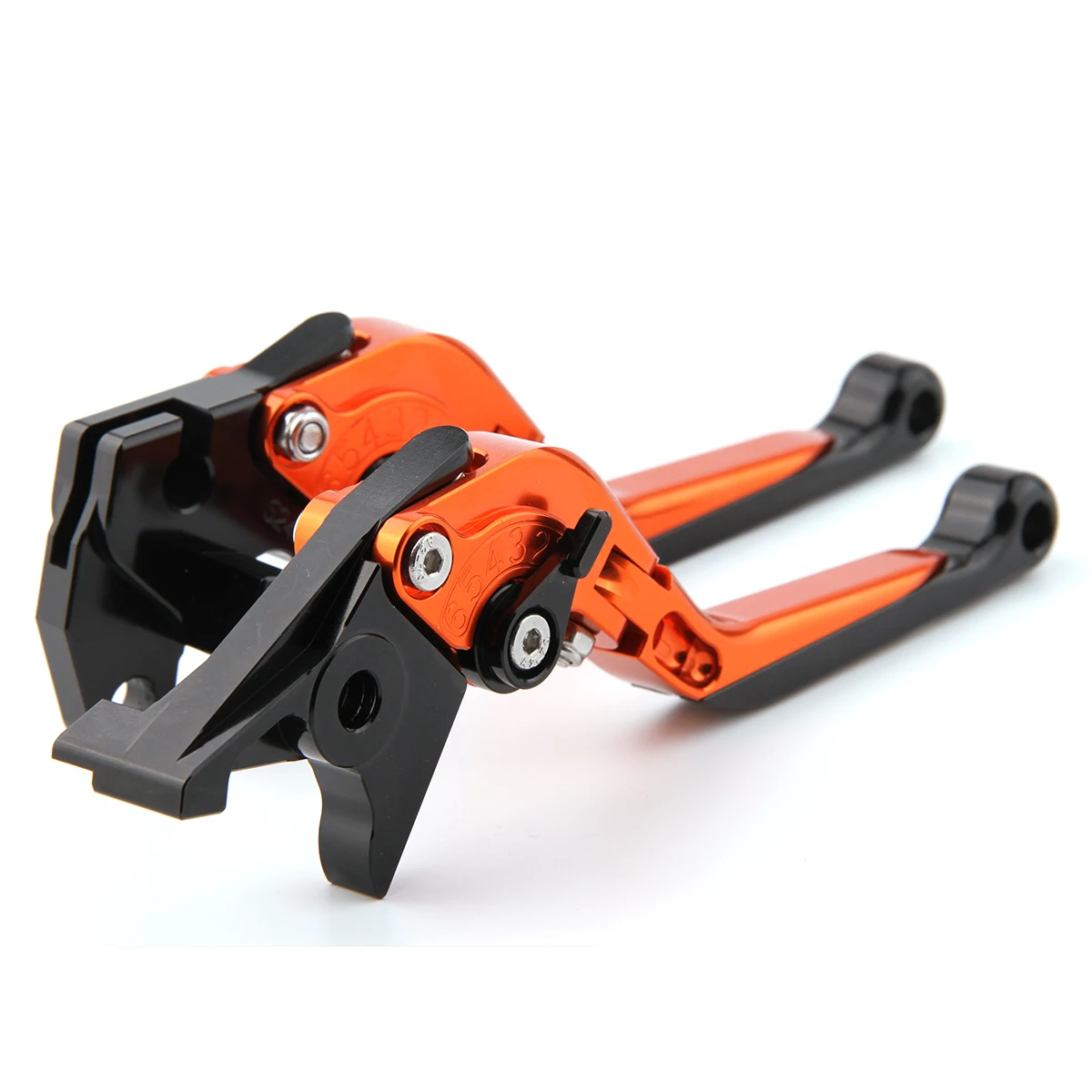 Оранжевый CNC Levers for Honda CBR500R CB500F CBR300R CB300F Grom MSX125 Motorcycle Adjustable Folding Extendable Brake Clutch Levers - Цвет: Оранжевый