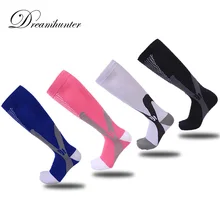 Волшебные Компрессионные носки мужские и женские дышащие спортивные велосипедные беговые носки футбольные высокие велосипедные носки Calcetines Ciclismo
