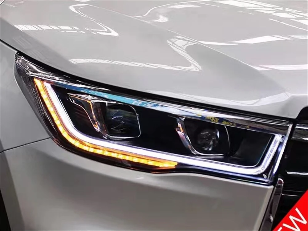 Автомобильный Стайлинг для Toyota Highlander Kluger 2015 2016 2017 фары светодиодный ДХО