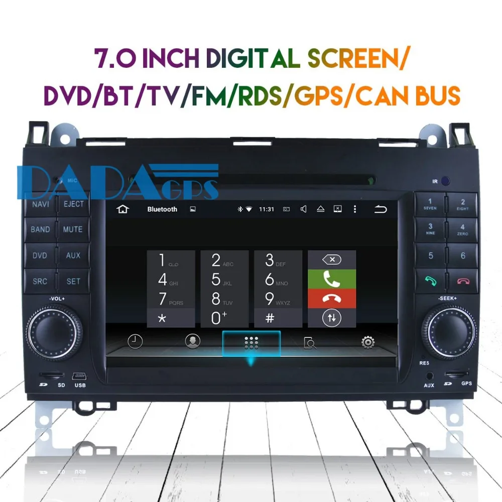 Top Android 8.0 7.1 Car Radio DVD Player GPS Unit for MERCEDES-BENZ A-class W135 B-class W245 Viano Vito Sprinter Stereo Multimedia 2