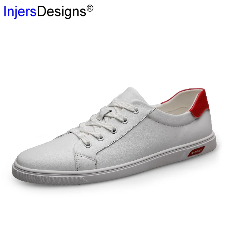 

New Arrival Black Sneakers Lace-Up Mens Trainers Small White Shoes Men Soft Moccasins Genuine Leather Casual Men Shoes Size37-45