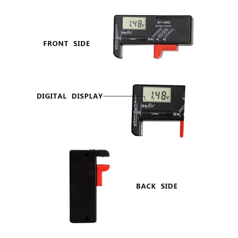 WHDZ BT168D цифровой тестер емкости батареи умный электронный индикатор питания для 9 в 1,5 в AA AAA батареи C D