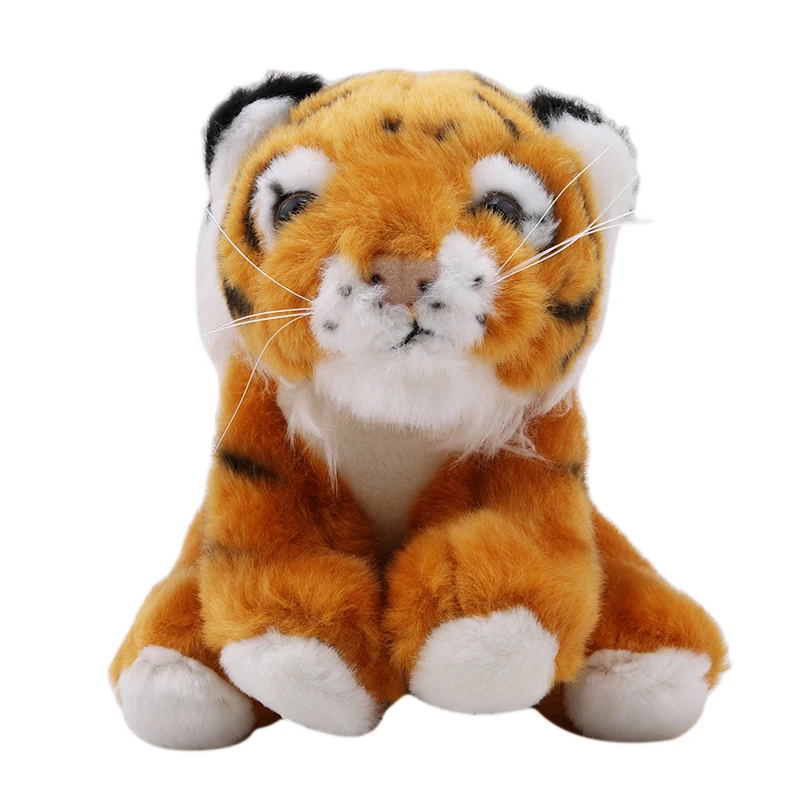 white/brown Plush Tigers Cub King of Animals Stuffed Toysin Real Life