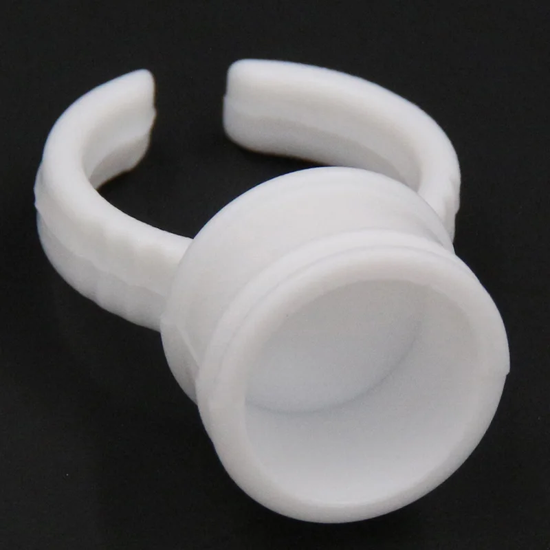 100pcs Disposable Permanent Makeup Ring No Divider Medium Size Tattoo Ink Eyebrow Lip Tattoo Pigments Holder Rings ContainerCup 1