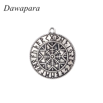 

Dawapara Helm Of Awe Charms For Coins Antique Silvery Pendants Jewelry Making Vintage Women Necklaces Accessories