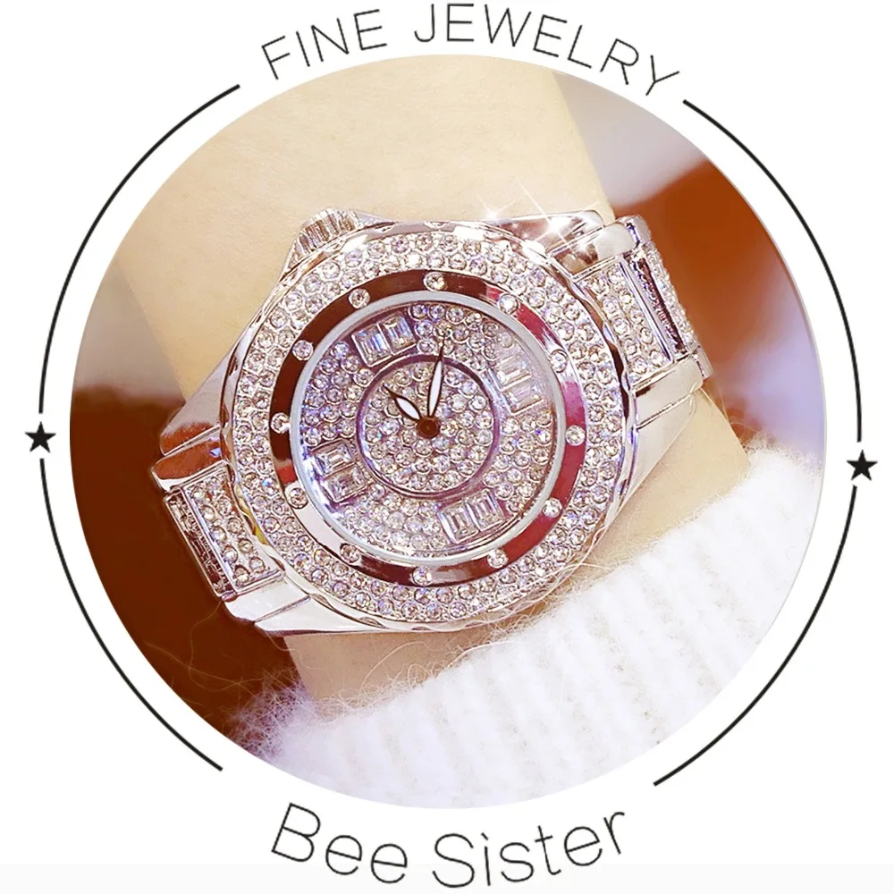 2017BS Famous Brand Bling Watch Women Luxury Austrian Crystal Watch