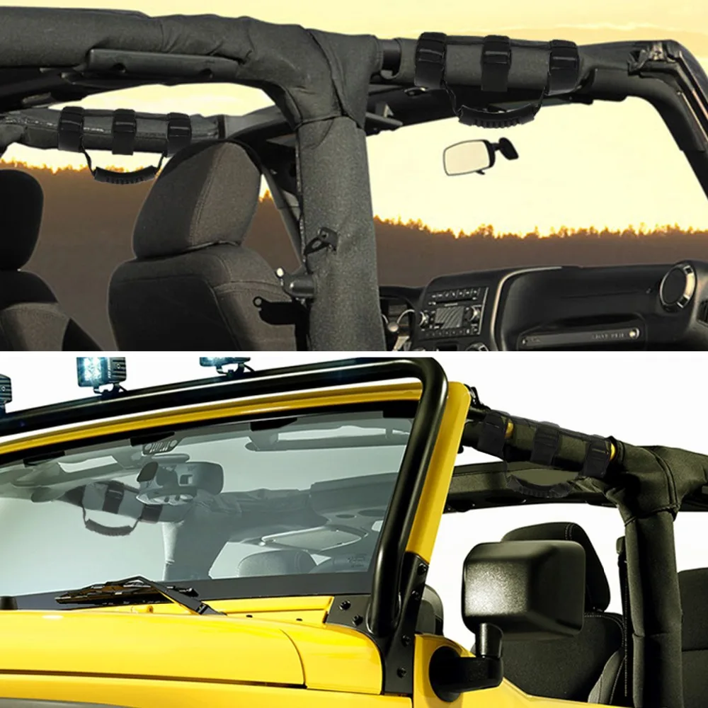 1 пара поручень, ручка для выбора Jeep Wrangler UTV Quad Gea подходит для 1 1/2 до 3 дюймов рулонных баров Moveland со сверхмощным зажимом ручки