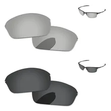 Черный, серый и Chrome Silver 2 пары Поляризованные замены линзы для половина из проволоки 2,0 солнцезащитные очки Frame UVA и UVB Защита