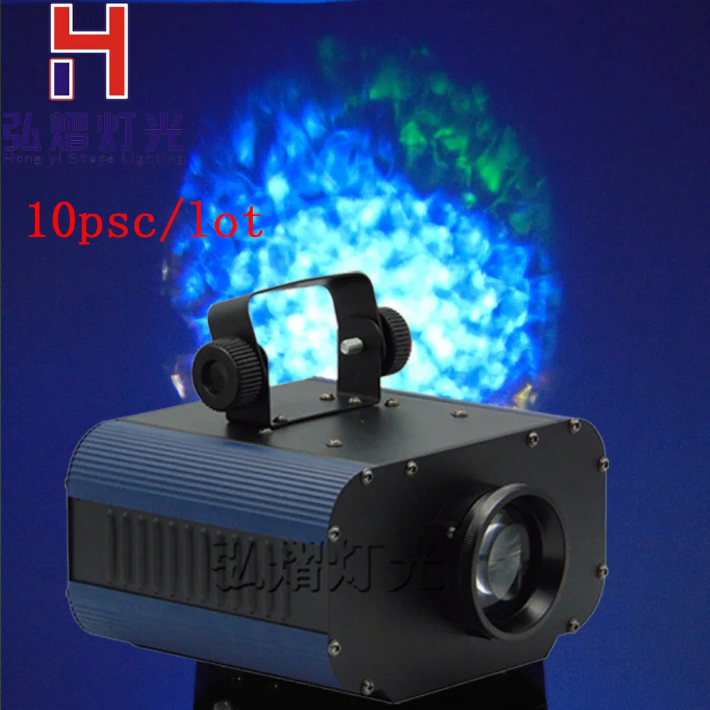 

10pcs/lot 30W Color Changing Mini LED Water Wave Ripple Stage Effect Lighting Lamp with Controller for Disco KTV Club Party