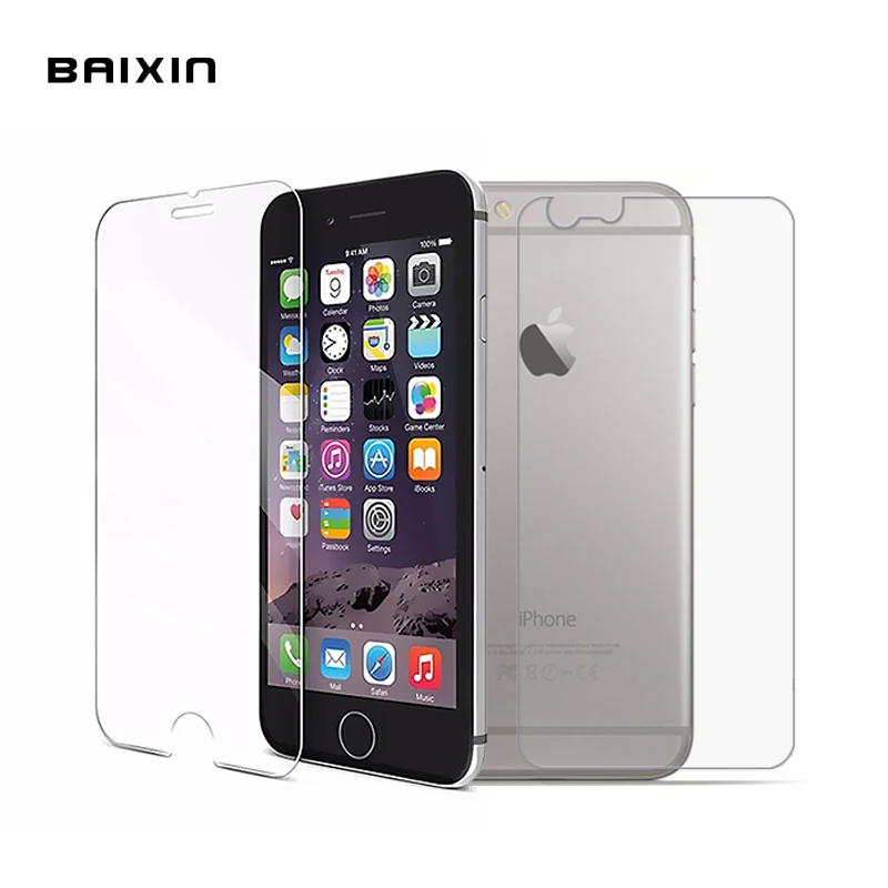 2Pcs Front + Back Tempered Glass For iPhone 4 4s 5 5s 5c 6 6s 6plus 6splus Rear Screen Protector Anti Shatter Film Free Shiping