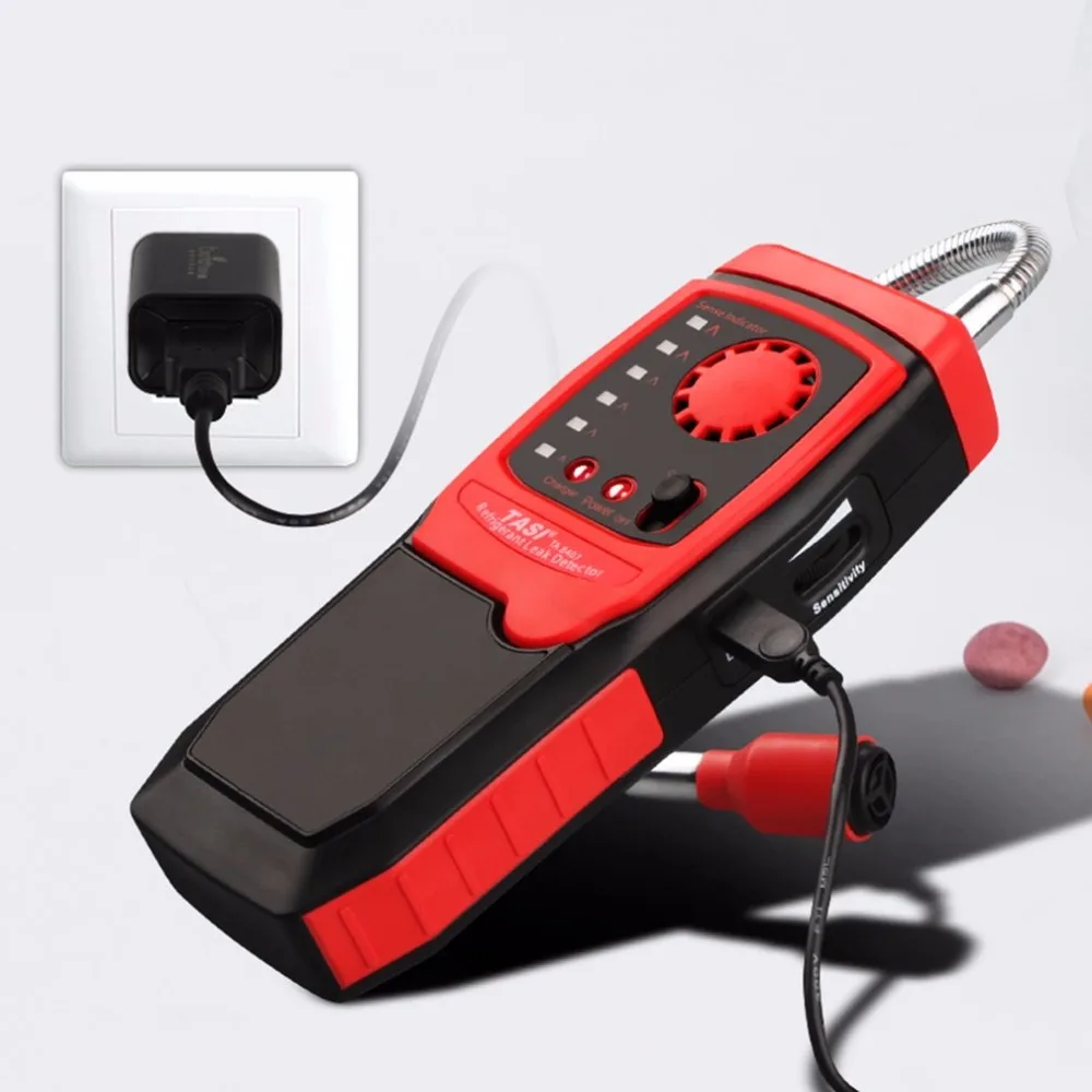 

TASI TA8407 Halogen Gas Detector Automotive Air Condition Refrigerant Gas Freon Leak Detector Location Determine Tester alarm