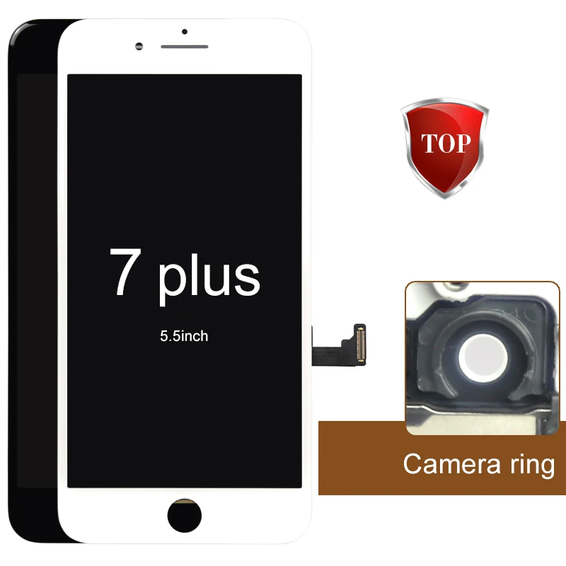 

2pcs DHL AAA qaulity pantalla For iPhone 7 Plus LCD Display Screen Replacement parts Digitizer Assembly with sensor holder