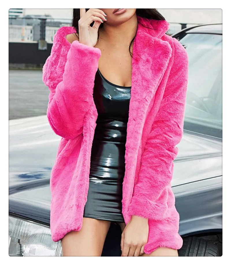 2018 fashion Europe and the United States popular plush coat jacket fur warm jacket female wild jacket autumn and winter new (6)