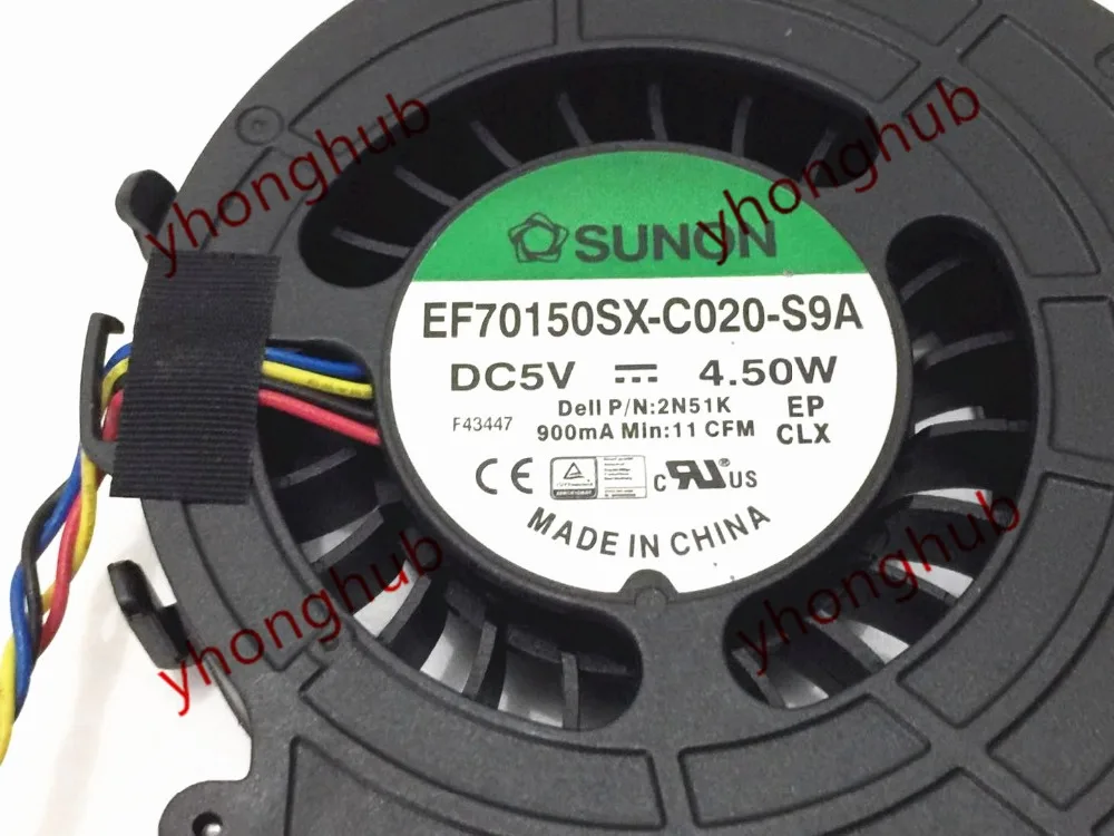 SUNON EF70150SX-C020-S9A 5 V 4,5 W 4-провод Сервер вентилятор охлаждения