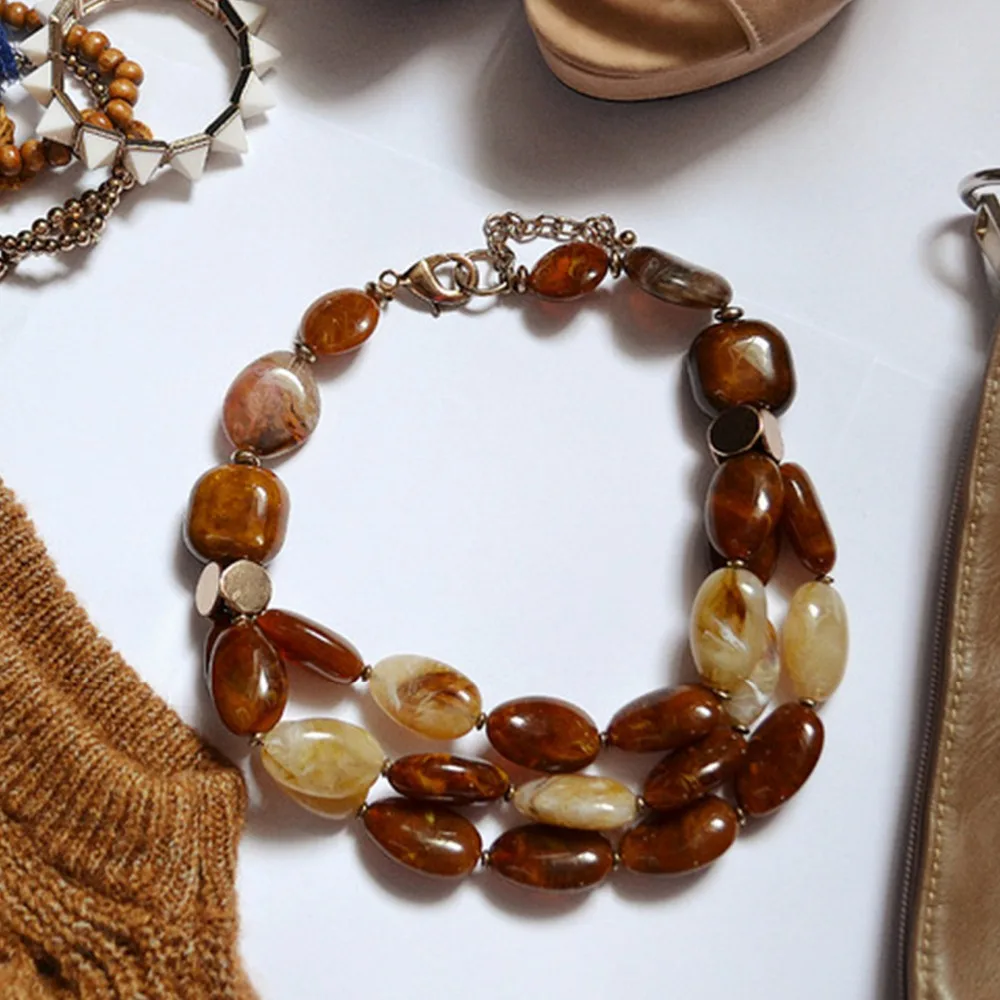 eManco-3-Colors-Ethnic-Style-Multi-Layers-Choker-Necklaces-Women-Brown-Resin-Crystal-Necklace-Jewelry-for (5)