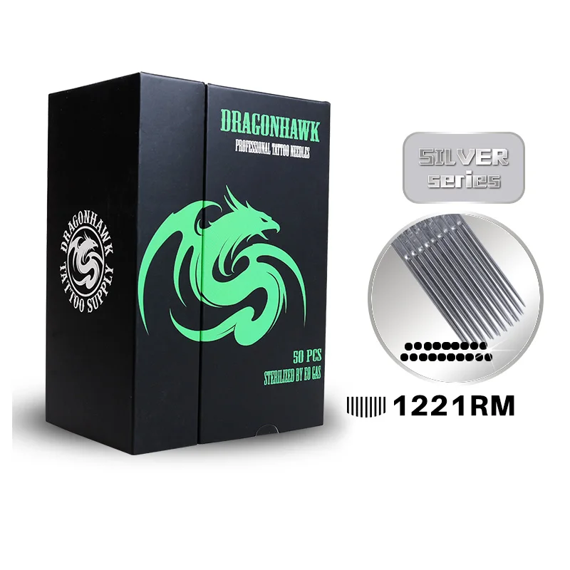 

Tattoo Needles 50 pcs Disposable Sterile 1221RM Curved Magnum Permanent Makeup Needles Dragonhawk Tattoo Needles Tattoo Supply