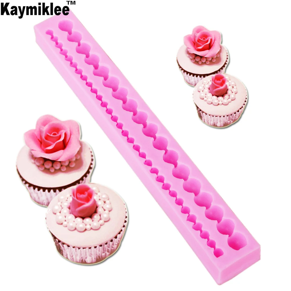 M320 Pearl Jewelry Cake Border Silicone Molds Cupcake Fondant Cake