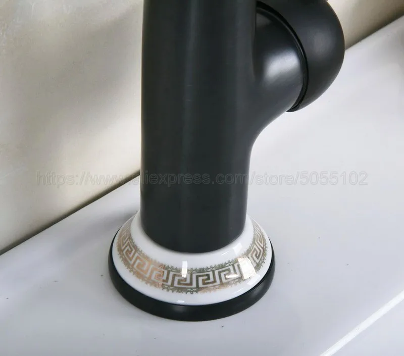 Bathroom Basin Sink Faucet Oil Rubbed Bronze Single Handle Kitchen Tap Faucet Mixer hot and cold water tap znf654