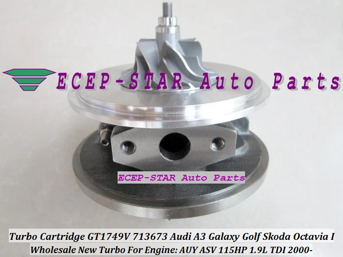 Turbo CHRA Cartridge Turbocharger GT1749V 713673-5006S 713673 For Audi A3 Galaxy Golf Skoda Octavia I 2000- 1.9L TDI AUY ASV 115HP (3)