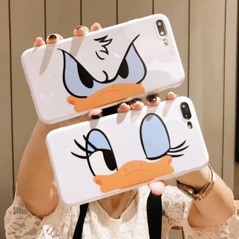 

Funny Cartoon Duck Expression Phone Case For iPhone 6 6S 7 8 Plus TPU Silicone Back Cover for iPhone X XR XS Max Soft Cases