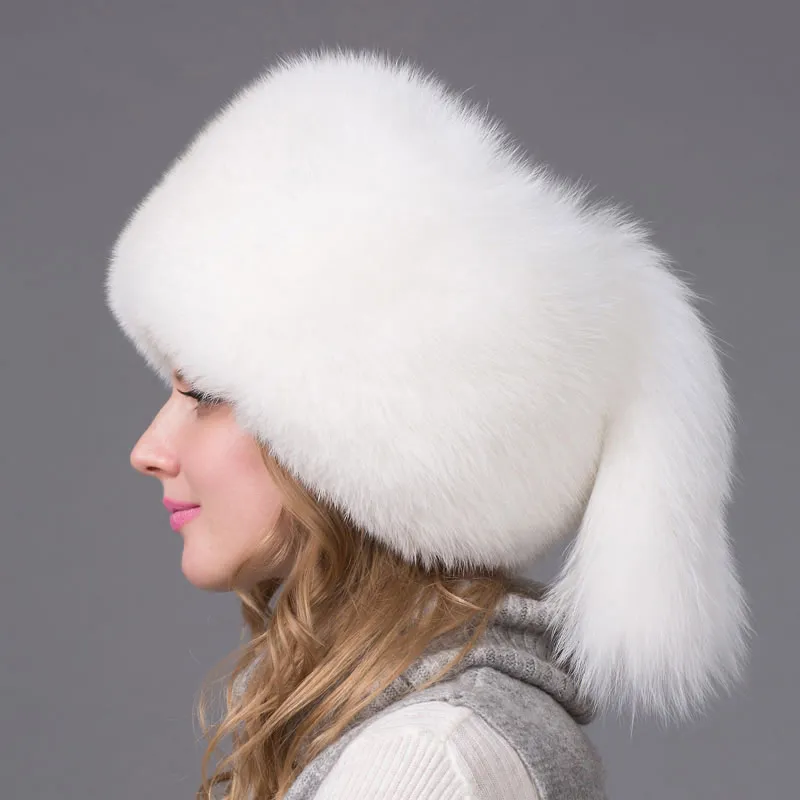 

Winter women's leather hat fox earmuffs Russian women's Lei Feng cap raccoon fur hoodie cap 2018 new fashion fur hat HJL-01-s