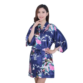 

Summer Kimono Robes For Women Satin Bathrobe Short Silk Robes For Bridesmaids Longue Female Women Dressing Gown Bridesmaid Robe