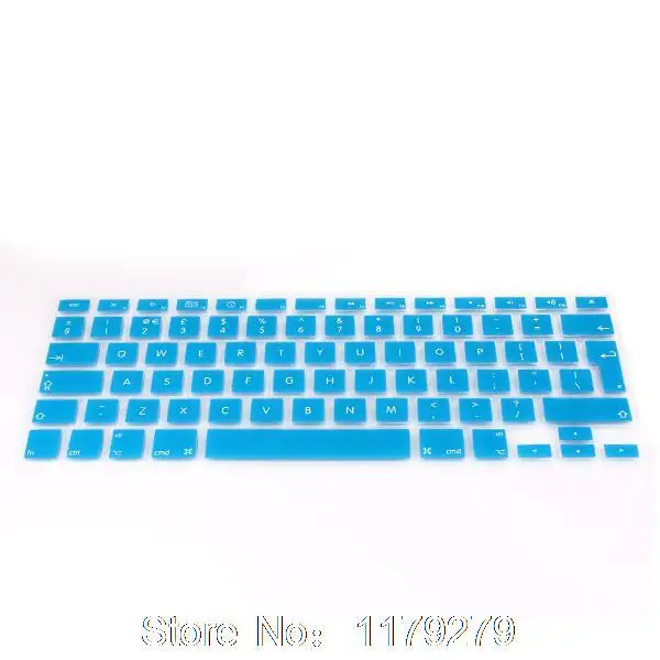Для старого Mac imac pro 21,5 27 дюймов настольный Европейская версия английская буква евро силиконовый чехол для клавиатуры защитная кожа - Цвет: lake blue