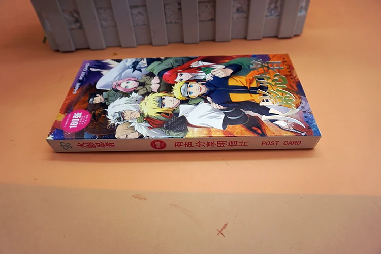 Наруто в коробке открытки аниме окружающей коллекции обмен сообщение маленькая карта наклейки подарок