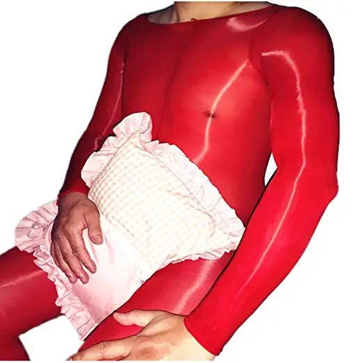 Men Bodysuit Jumpsuit Closed Crotch Bodyhose Men's Bodystocking With Penis Cover Sexy Body Nylon Bodysuit Opened/Closed Penis Sleeve Pantyhose